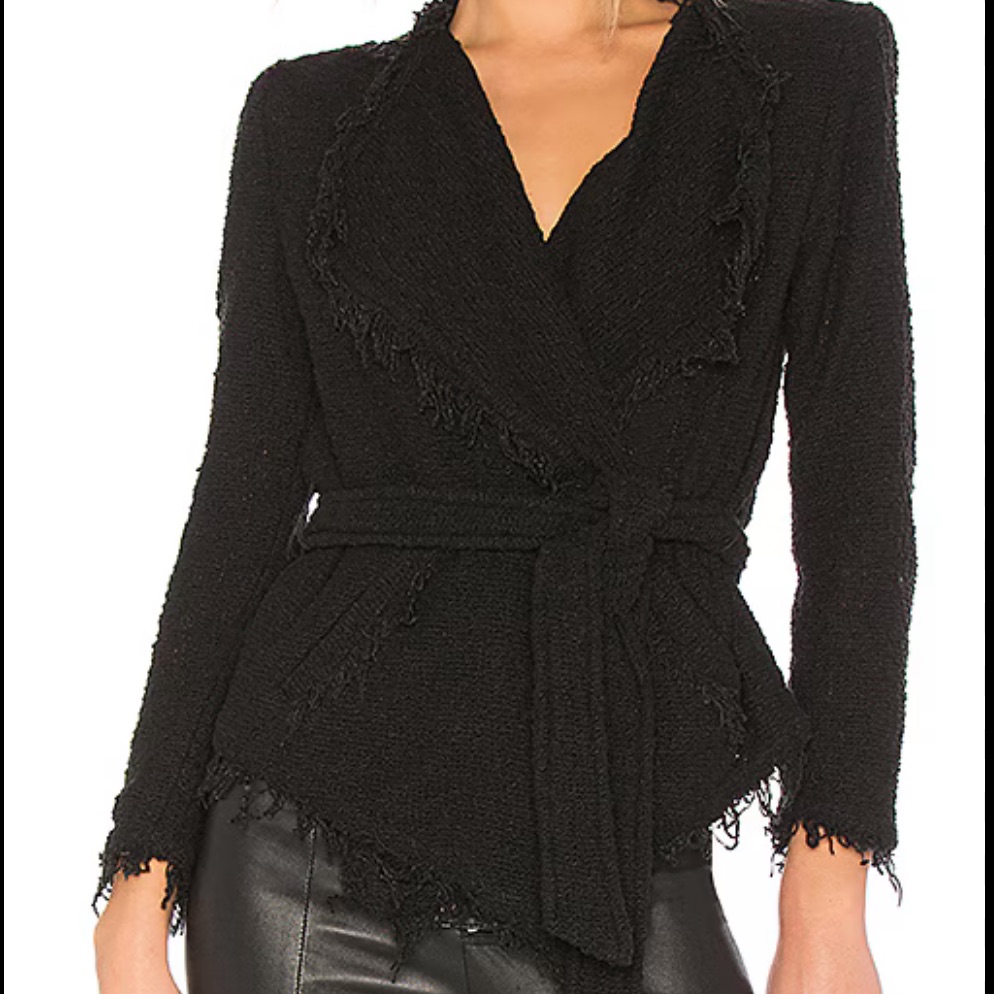 Iro Schala Jacket In Black Tweed